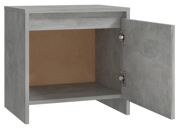 2 db betonszürke forgácslap éjjeliszekrény 45 x 34 x 44,5 cm