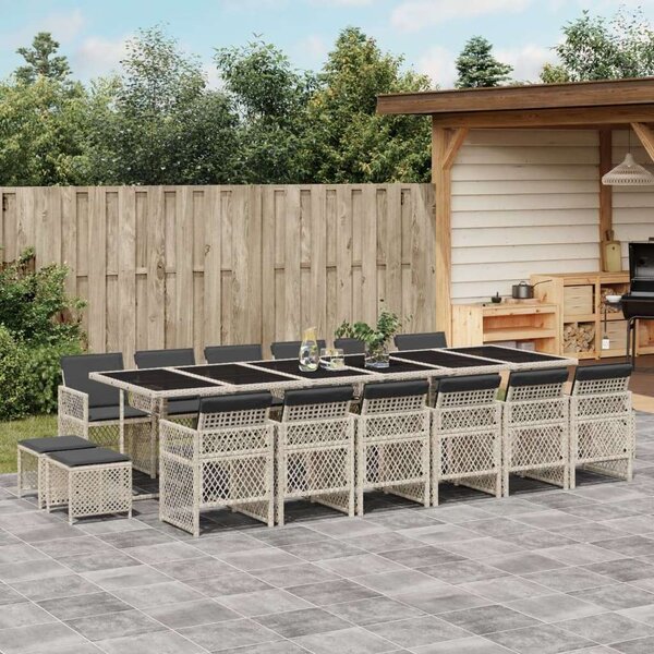 VidaXL Polyrattan Kerti Étkezőgarnitúra - 17 részes