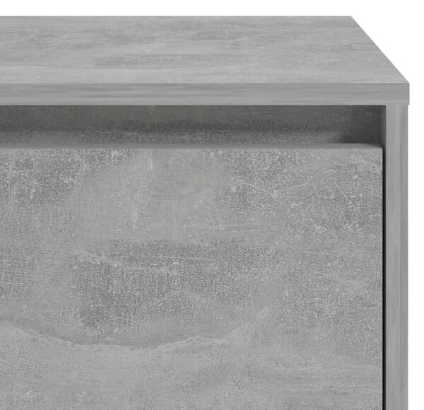 2 db betonszürke forgácslap éjjeliszekrény 45 x 34 x 44,5 cm