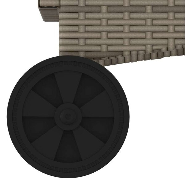 VidaXL Napozóágy - Polyrattan - Szürke - 200cm
