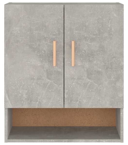 Betonszürke szerelt fa faliszekrény 60 x 31 x 70 cm