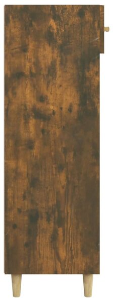 Füstös tölgy színű szerelt fa cipősszekrény 60 x 35 x 105 cm