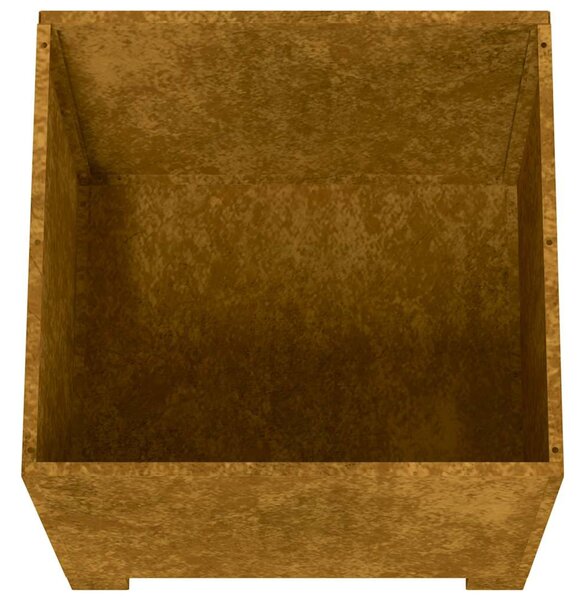 2 db rozsda színű corten acél növénytartó lábbal 40x40x40 cm
