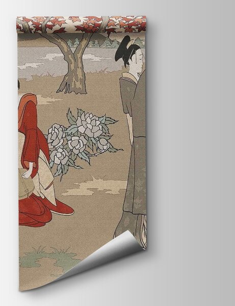 Fotótapéta Nők csoportja hagyományos japán ruházatban, Designer fali fotótapéta, Népszerű fotótapéta, u13926 - Tapeko.hu