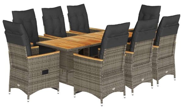 VidaXL Polyrattan Kerti Bútor - 8 Személyes Bisztró