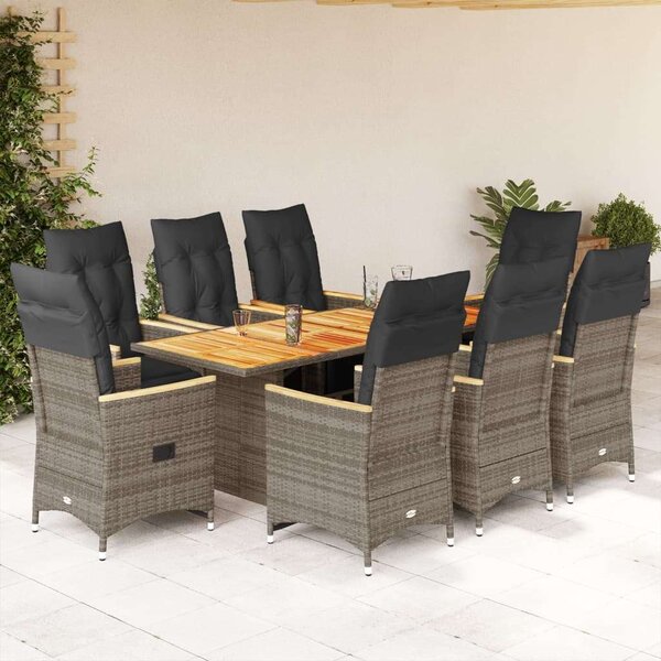VidaXL Polyrattan Kerti Bútor - 8 Személyes Bisztró