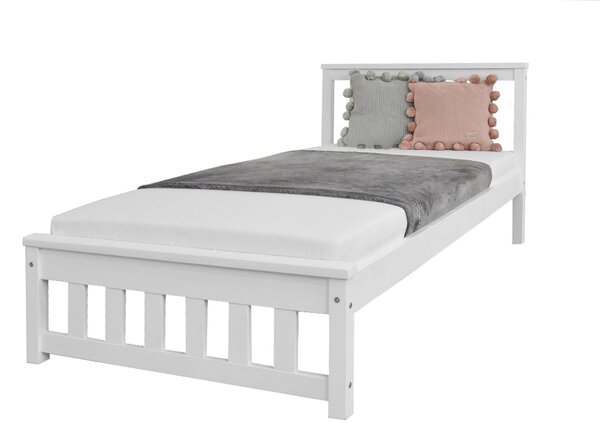 KEYLA egyszemélyes ágy 90x200 - fehér