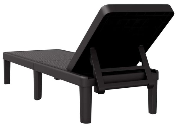 VidaXL Napozóágy - Állítható - Fekete - 159x57x83,5cm