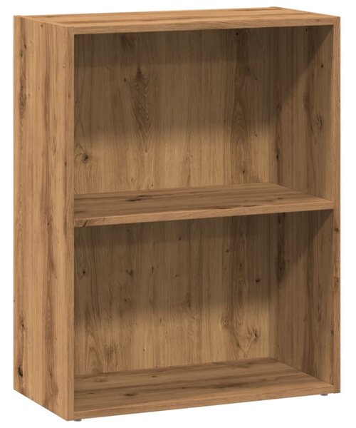 Kézműves tölgy színű szerelt fa könyvespolc 60 x 30 x 77 cm