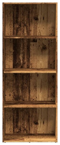 Antik fa színű szerelt fa könyvespolc 60 x 30 x 152 cm