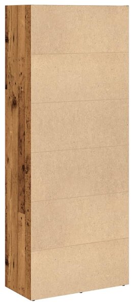 Antik fa színű szerelt fa könyvespolc 60 x 30 x 152 cm