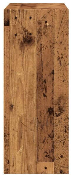 Antik fa színű szerelt fa könyvespolc 80 x 30 x 77 cm