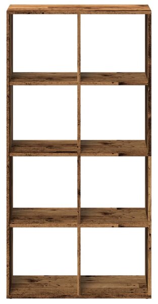 Antik fa színű fa térelválasztó könyvespolc 69,5x29x137,5 cm