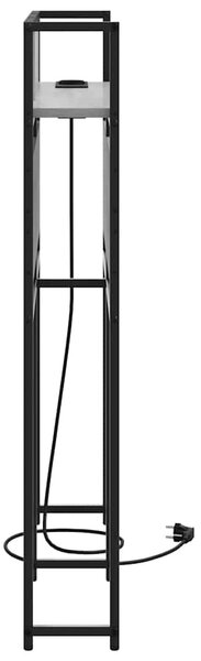 Tároló fejtámla polcokkal tárolóval Szürke sonoma 75 cm Faanyag