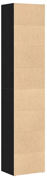 Fekete tölgyfa könyvesszekrény 40 x 30 x 189 cm