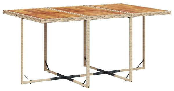 VidaXL Polyrattan Kerti Étkezőgarnitúra - 11 részes - Bézs