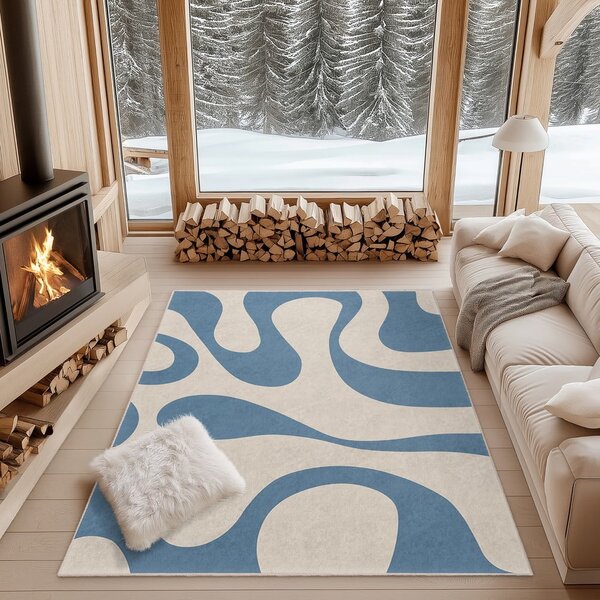 Kék mosható futószőnyeg 80x200 cm Blue Latte – Mila Home