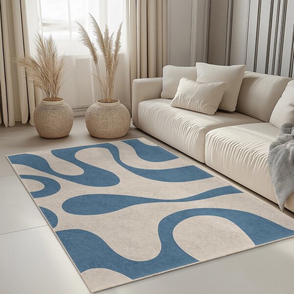Kék mosható futószőnyeg 80x200 cm Blue Latte – Mila Home