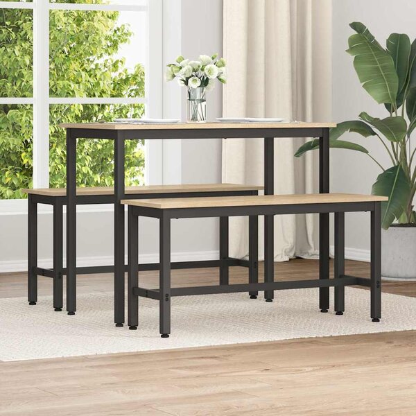 Étkező pad Sonoma tölgy 100 x 32,5 x 48,5 cm Műszaki fa és acél
