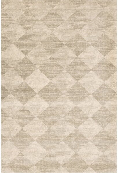 Bézs gyapjú szőnyeg 200x300 cm Agnus Checkered – Agnella
