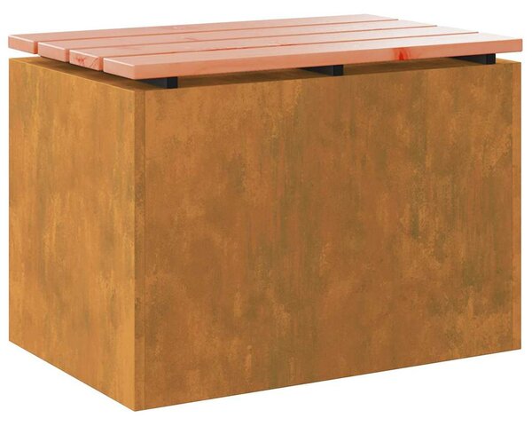 Kerti pad 1 -Seater 60 x 40 x 43 cm időjárásálló acél Rozsdás