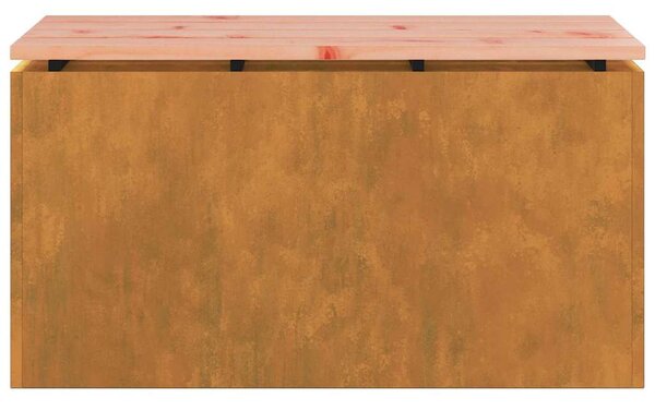 Kerti pad Rozsdás 80 x 40 x 43 cm időjárásálló acél