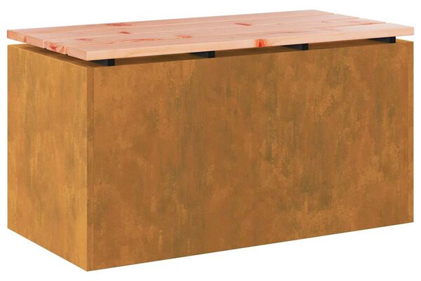 Kerti pad Rozsdás 80 x 40 x 43 cm időjárásálló acél