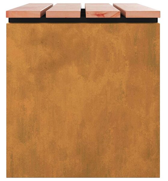 Kerti pad Rozsdás 80 x 40 x 43 cm időjárásálló acél