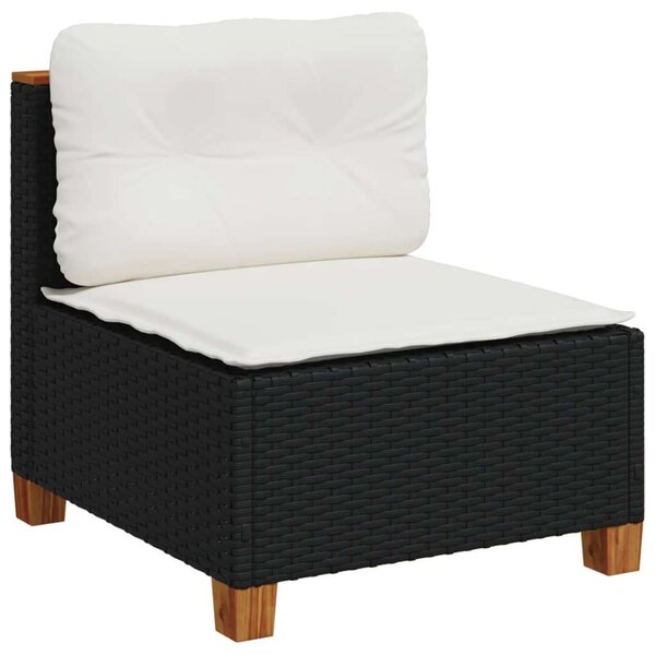VidaXL Polyrattan Kerti Ülőgarnitúra - 7 részes - Fekete