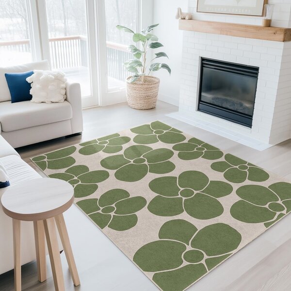 Zöld mosható futószőnyeg 60x230 cm Green Meadow – Mila Home