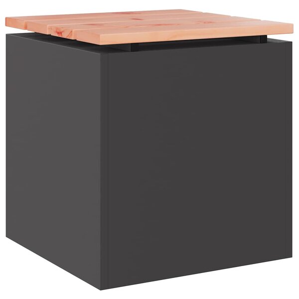 Kerti pad Fekete 40 x 40 x 43 cm Acél