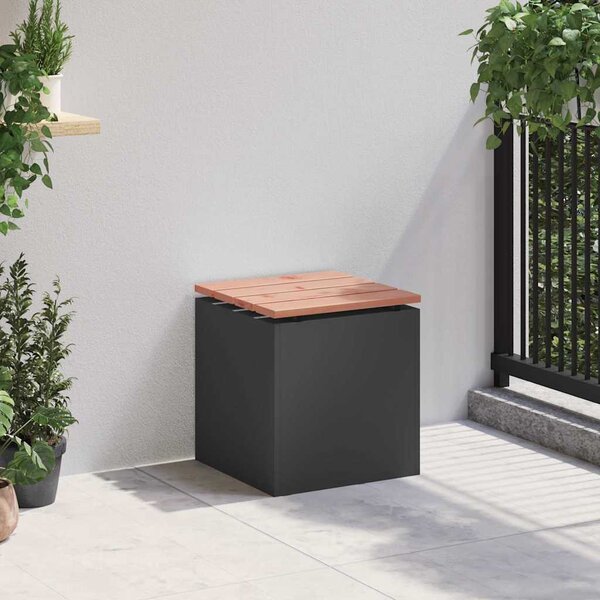 Kerti pad Fekete 40 x 40 x 43 cm Acél