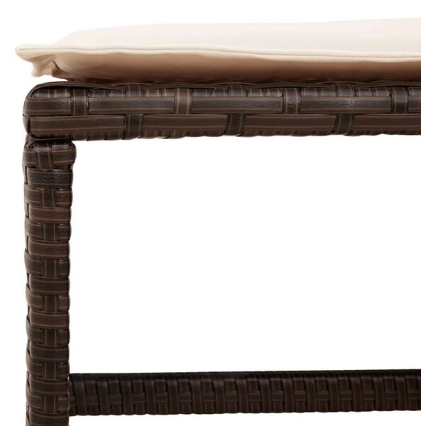 Polyrattan Kerti Étkezőgarnitúra - 9 részes - Barna