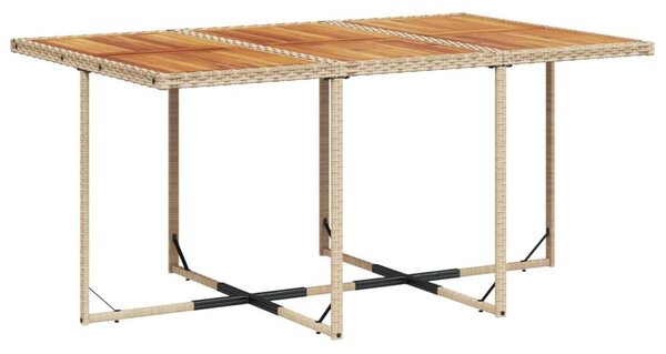 VidaXL Polyrattan Kerti Étkezőgarnitúra - 11 részes - Bézs