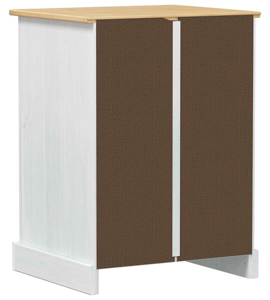 VidaXL HiFi szekrény Fehér 60 x 50 x 82 cm Tömör fenyőfa