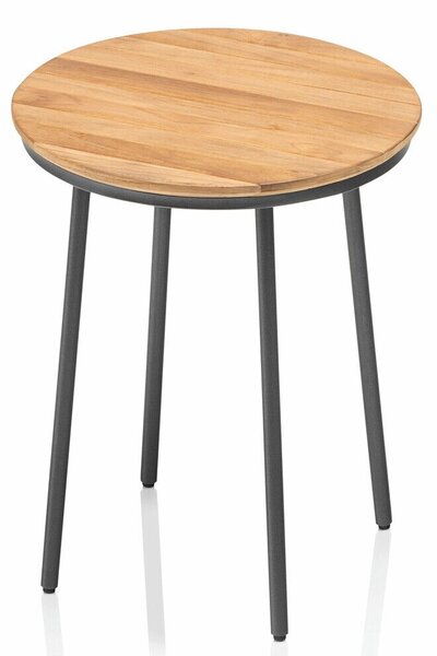 KETTLER TRIBE oldalasztal Ø 40 cm – antracit / teak