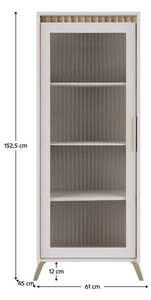 Vitrin, kasmír/sonoma tölgy, LONGY REG1W