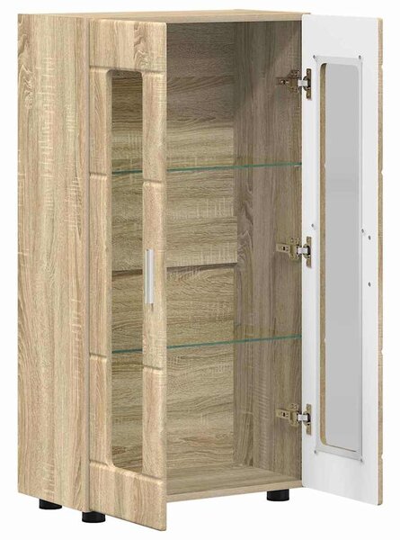 Széf polcokkal ajtóval Sonoma tölgy 55,5 x 29 x 103 cm Faanyag