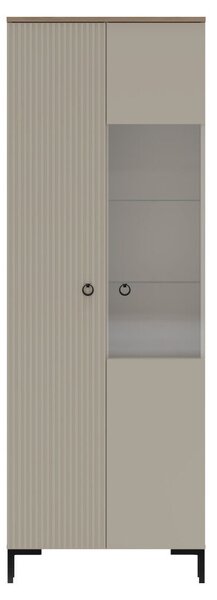 Vitrin, szürkésbarna Taupe/silverjack tölgy, DOMCA 1D1W