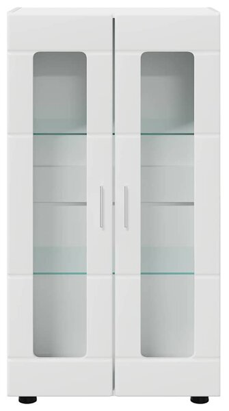 Széf polcokkal Magas Fényű Fehér 55,5 x 29 x 103 cm Faanyag