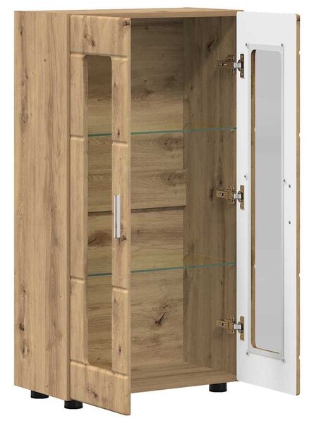 Széf polcokkal ajtóval Artisan tölgy 55,5 x 29 x 103 cm Faanyag