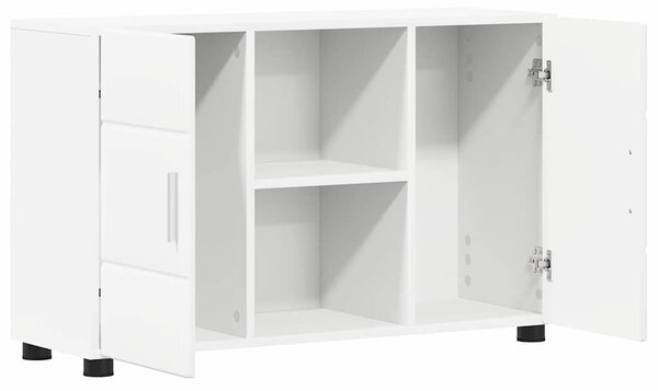 Széf polcokkal tárolóval Fehér 88,5 x 30,5 x 55,5 cm Faanyag