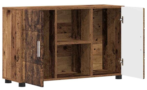 Széf polcokkal tárolóval Öreg fa 88,5 x 30,5 x 55,5 cm Faanyag