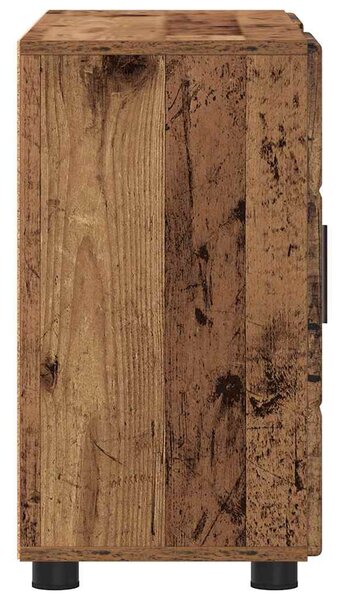 Széf polcokkal tárolóval Öreg fa 88,5 x 30,5 x 55,5 cm Faanyag