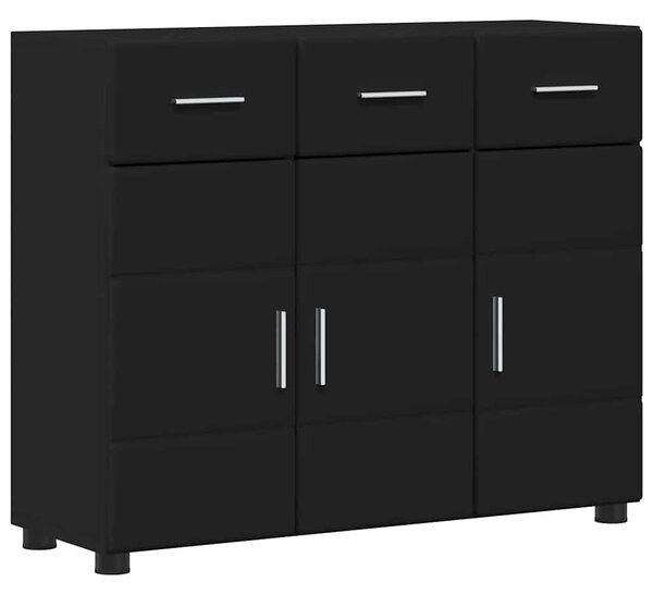 Széf polcokkal FLORIN Fekete 88,5 x 30,5 x 73 cm Faanyag