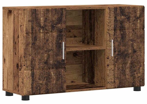 Széf polcokkal tárolóval Öreg fa 88,5 x 30,5 x 55,5 cm Faanyag