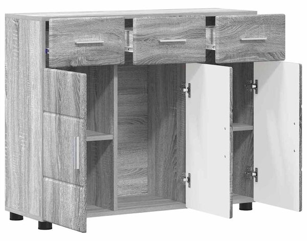 Széf polcokkal Szürke Sonoma 88,5 x 30,5 x 73 cm Faanyag