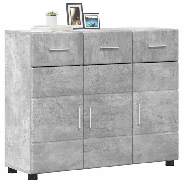 Széf FLORIN 88,5 x 30,5 x 73 cm Beton Szürke Szerelt Fa