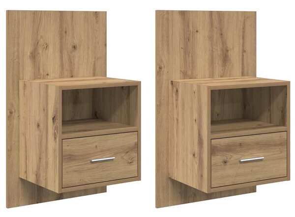 Éjjeliszekrény 2 db Artisan tölgy 50 x 32.5 x 80cm Szerelt Fa