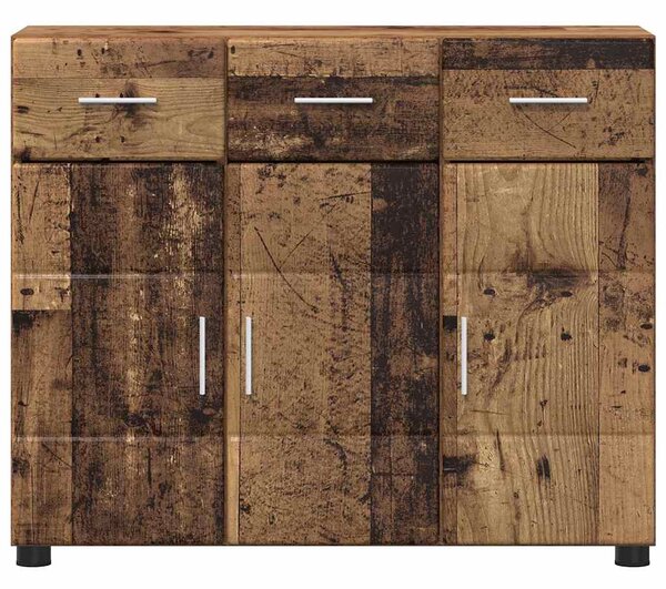 Széf polcokkal tárolóval Öreg fa 88,5 x 30,5 x 73 cm Faanyag